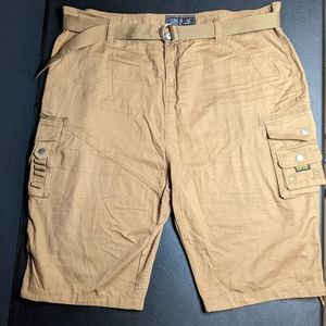 Men's Distressed Belted Cargo Shorts Size 46 NWT (Galaxy by Harvic)